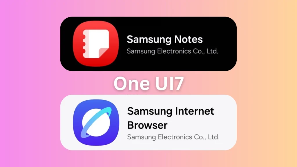 Samsung Notes and Internet Browser