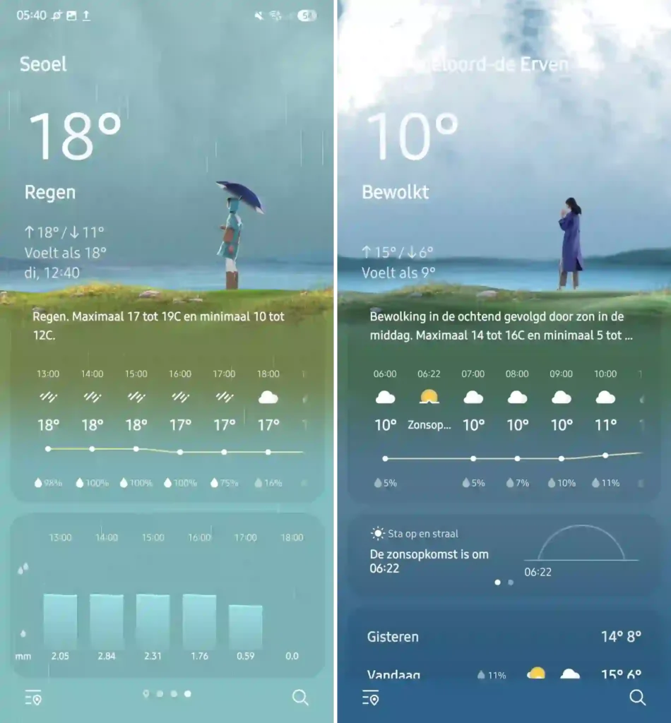 One UI 8 weather app